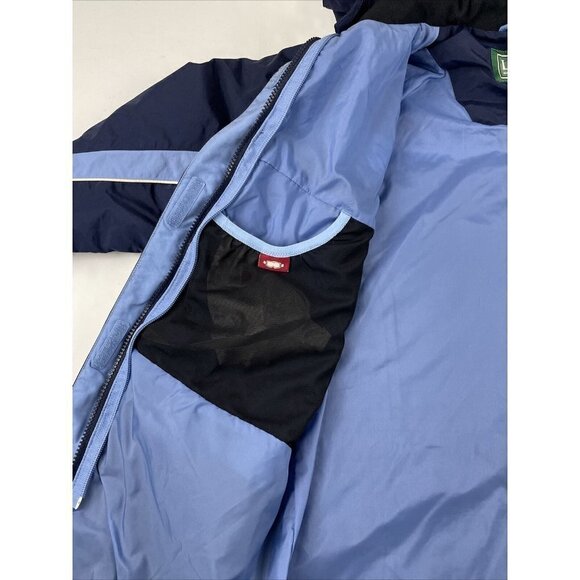 L.L. Bean Full Zip Hooded Ski Jacket Women’s S Inside Pockets Blue Nylon CYF3 - Picture 8 of 12